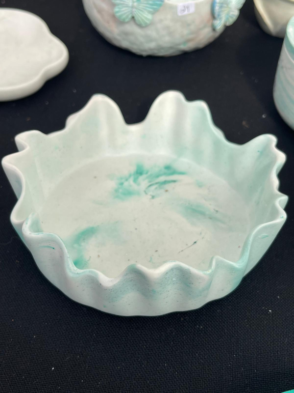 Taça decorativa em jesmonite Everest - verde